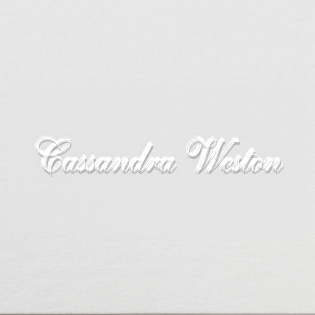 Simple Elegant Minimalist #11 Script Name Only Embosser (Design)