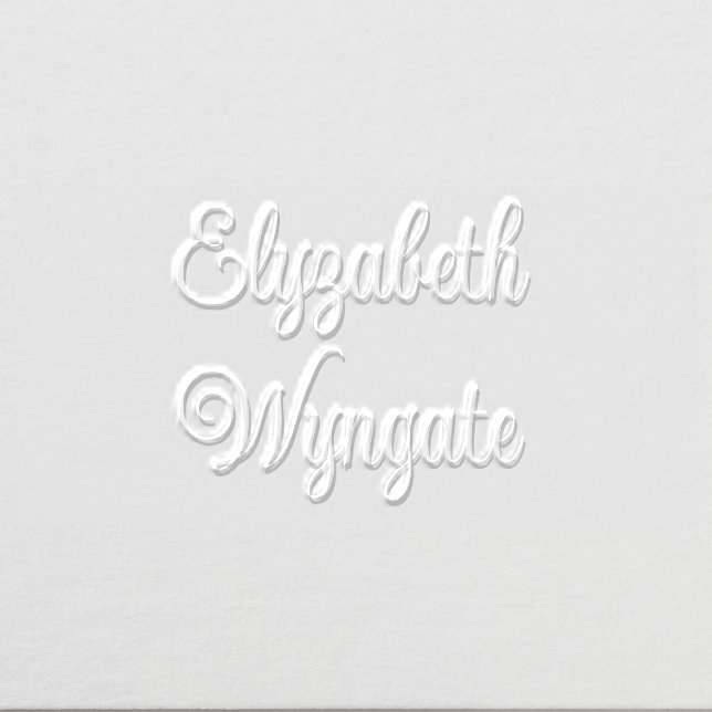 Simple Elegant Minimalist #13L Script Name Only Embosser (Design)