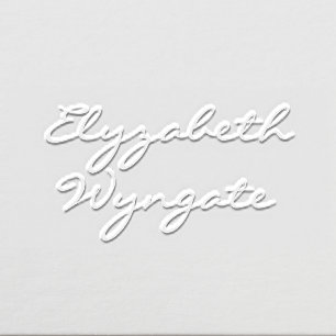 Simple Elegant Minimalist #14L Script Name Only Embosser
