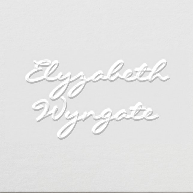 Simple Elegant Minimalist #14L Script Name Only Embosser (Design)