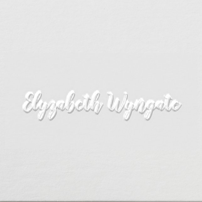 Simple Elegant Minimalist #15 Script Name Only Embosser (Design)