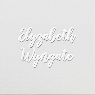 Simple Elegant Minimalist #15L Script Name Only Embosser