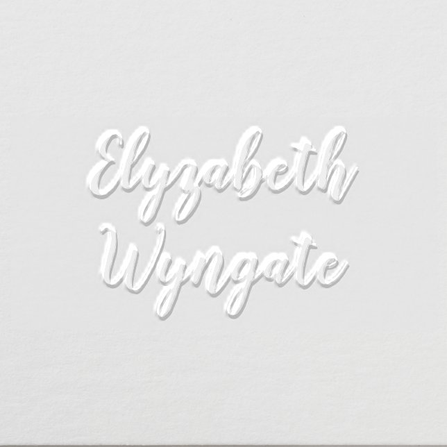 Simple Elegant Minimalist #15L Script Name Only Embosser (Design)
