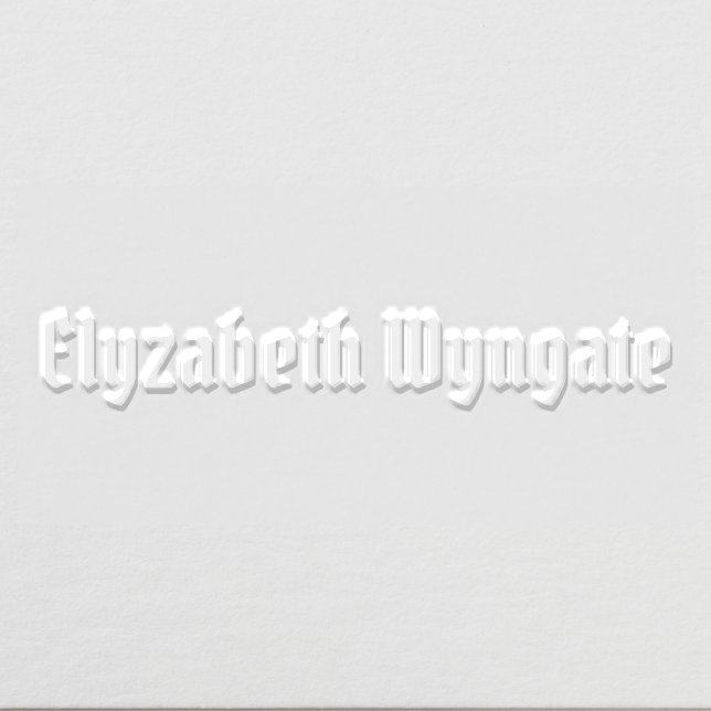 Simple Elegant Minimalist #17 Name Only Embosser (Design)