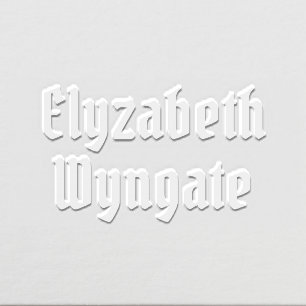 Simple Elegant Minimalist #17L Name Only Embosser