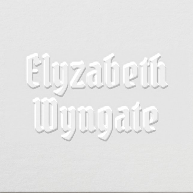 Simple Elegant Minimalist #17L Name Only Embosser (Design)