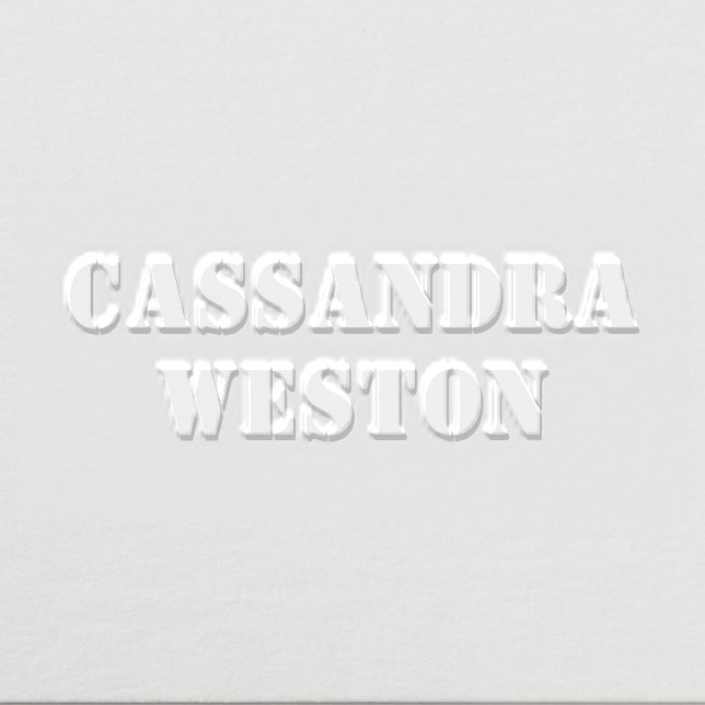 Simple Elegant Minimalist #19L Name Only Embosser (Design)