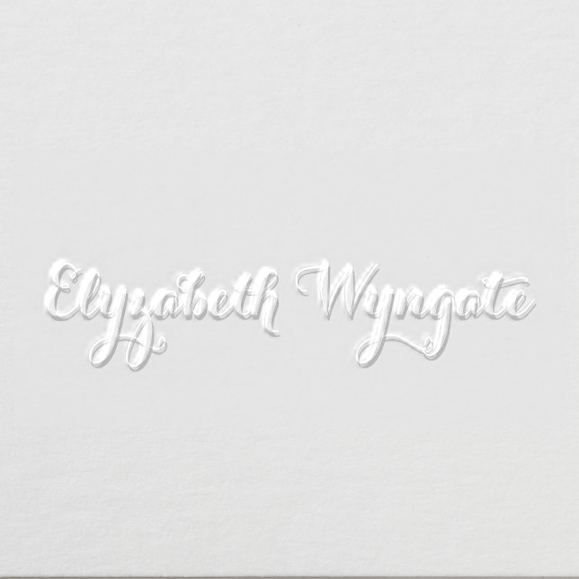 Simple Elegant Minimalist #22 Script Name Only Embosser (Design)
