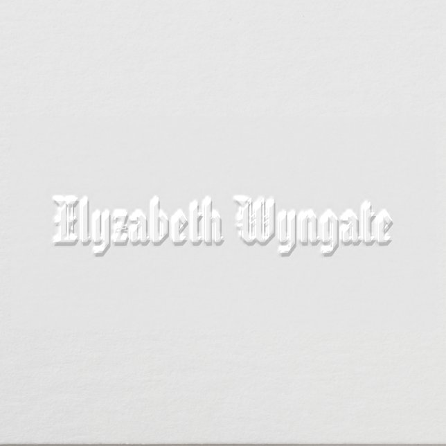Simple Elegant Minimalist #24 Name Only Embosser (Design)