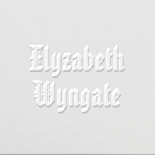 Simple Elegant Minimalist #24L Name Only Embosser (Design)