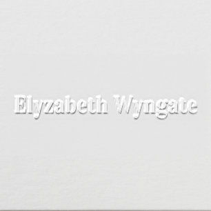 Simple Elegant Minimalist #25 Name Only Embosser