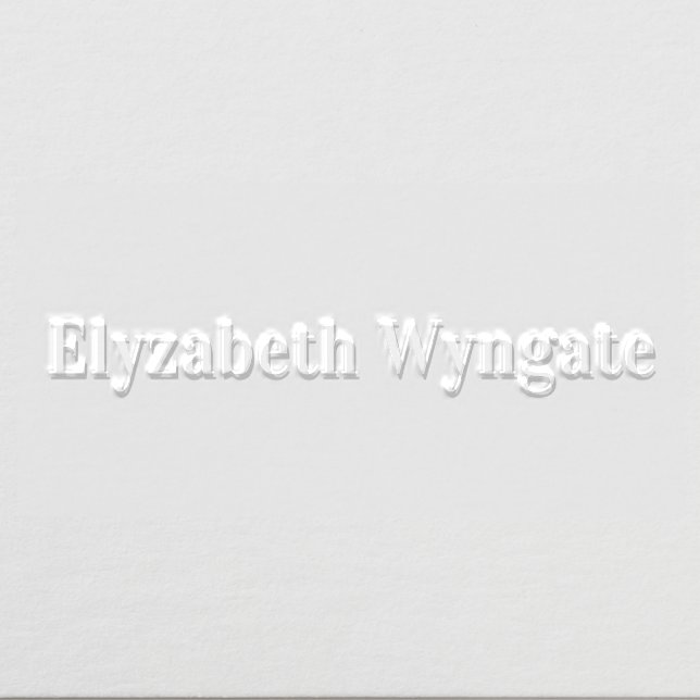 Simple Elegant Minimalist #25 Name Only Embosser (Design)