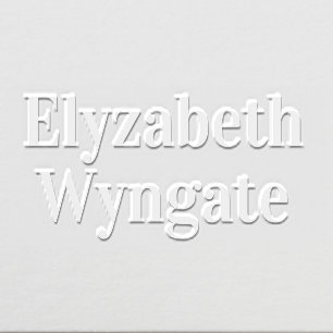 Simple Elegant Minimalist #25L Name Only Embosser