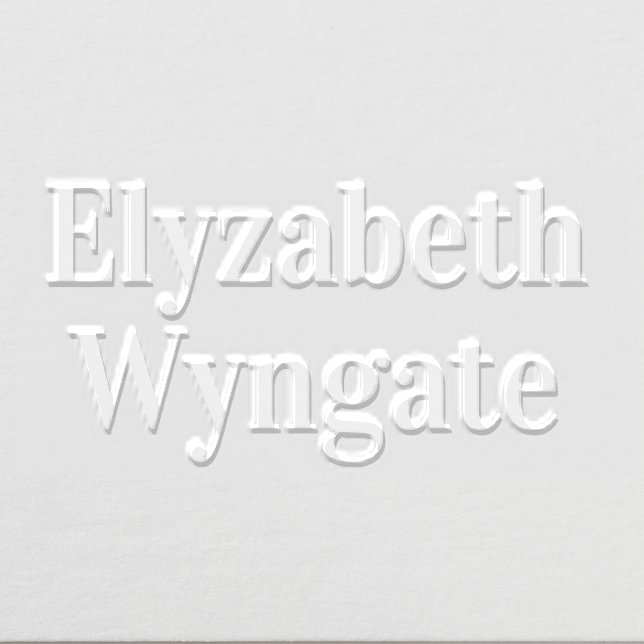 Simple Elegant Minimalist #25L Name Only Embosser (Design)