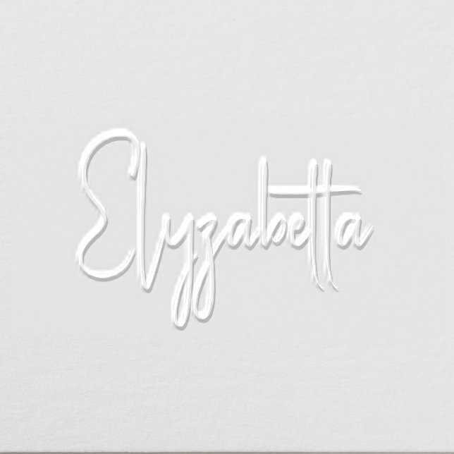 Simple Elegant Minimalist #26XL Script Name Only Embosser (Design)