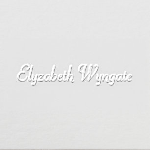 Simple Elegant Minimalist #28 Script Name Only Embosser