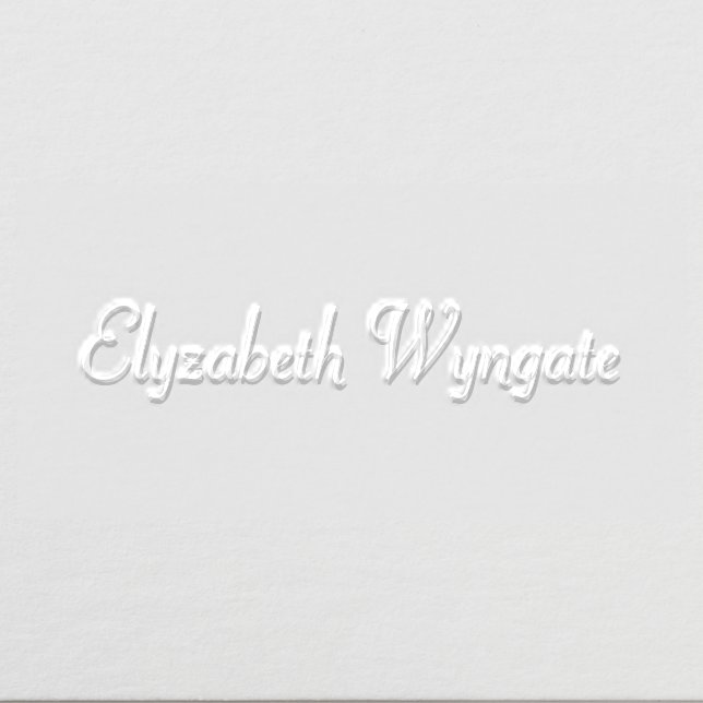 Simple Elegant Minimalist #28 Script Name Only Embosser (Design)