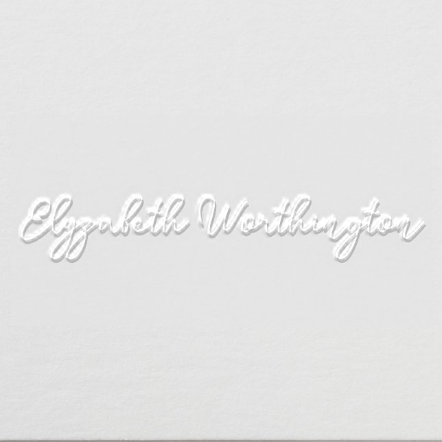 Simple Elegant Minimalist #29 Script Name Only Embosser (Design)