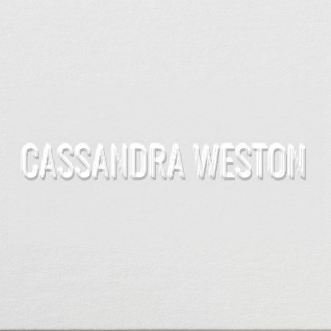 Simple Elegant Minimalist #2 Name Only Embosser (Design)