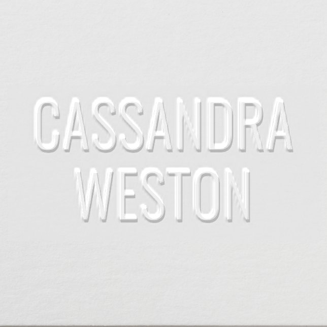 Simple Elegant Minimalist #2L Name Only Embosser (Design)