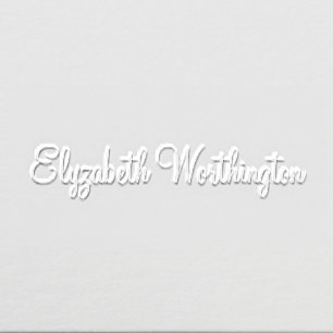Simple Elegant Minimalist #30 Script Name Only Embosser