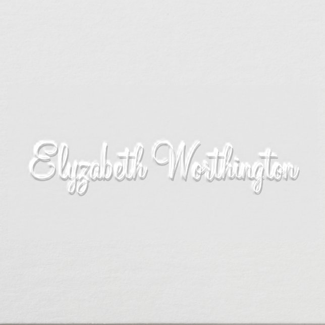 Simple Elegant Minimalist #30 Script Name Only Embosser (Design)