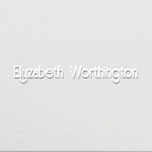 Simple Elegant Minimalist #31 Name Only  Embosser