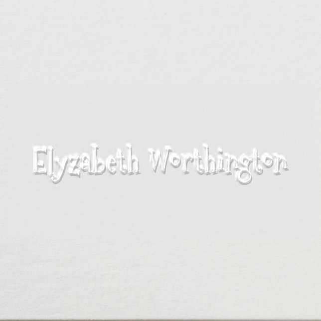 Simple Elegant Minimalist #33 Name Only Embosser (Design)