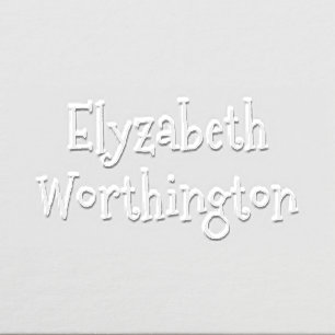 Simple Elegant Minimalist #33L Name Only Embosser