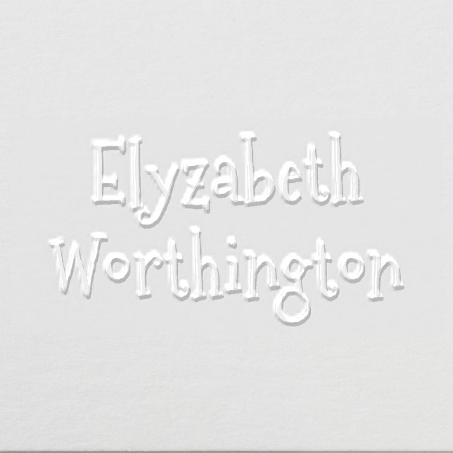 Simple Elegant Minimalist #33L Name Only Embosser (Design)