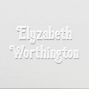 Simple Elegant Minimalist #35L Name Only Embosser