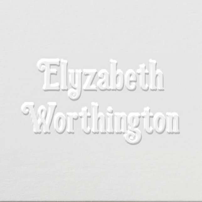 Simple Elegant Minimalist #35L Name Only Embosser (Design)