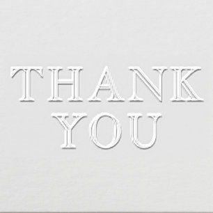 Simple Elegant Minimalist #36 THANK YOU only Embosser