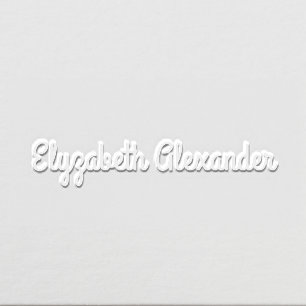 Simple Elegant Minimalist #37 Script Name Only Embosser