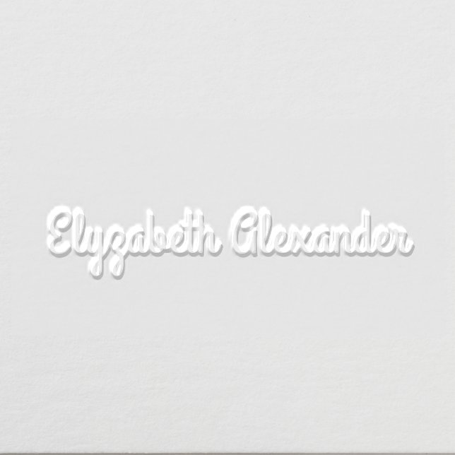 Simple Elegant Minimalist #37 Script Name Only Embosser (Design)