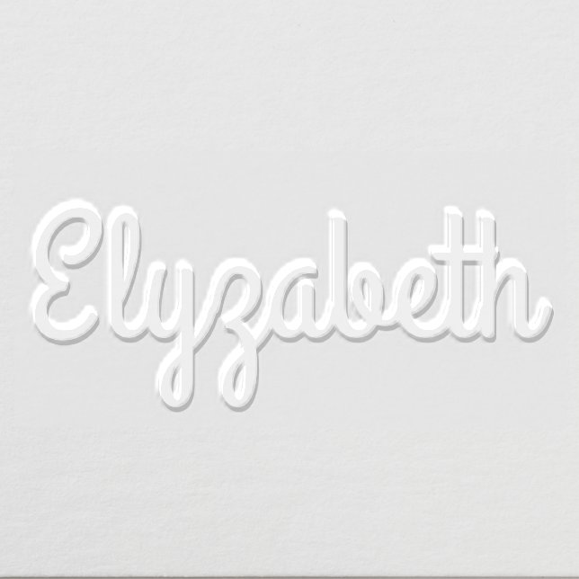 Simple Elegant Minimalist #37XL Script Name Only Embosser (Design)