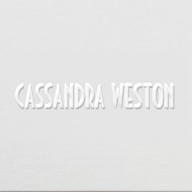 Simple Elegant Minimalist #3 Name Only Embosser (Design)