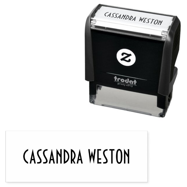 Simple Elegant Minimalist #3 Name Only Self-inking Stamp (In Situ)