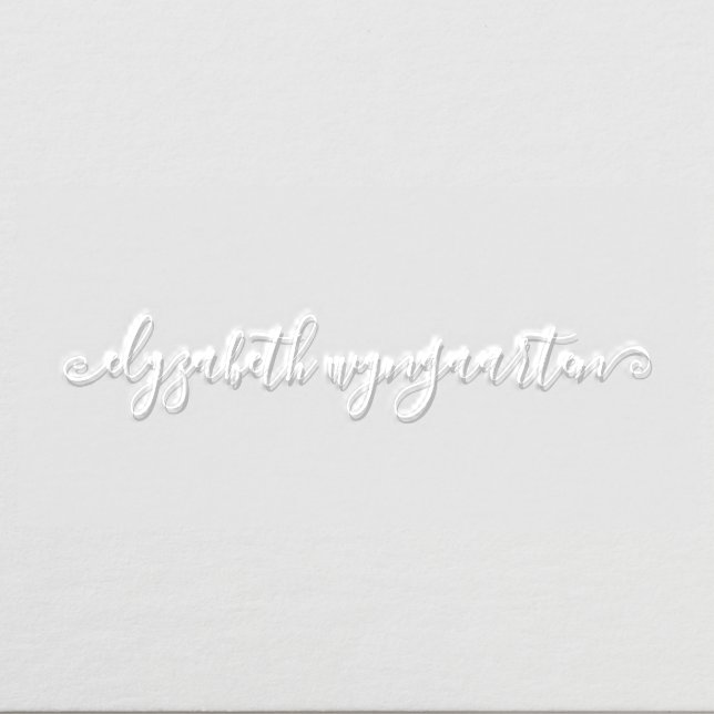 Simple Elegant Minimalist #40a Name Only Embosser (Design)