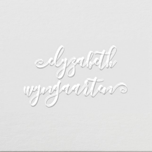 Simple Elegant Minimalist #40aLG Name Only Embosser (Design)