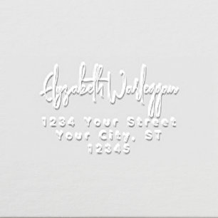 Simple Elegant Minimalist #41 Name Address Embosser