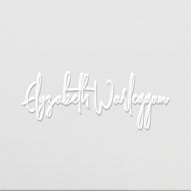 Simple Elegant Minimalist #41 Script Name Only Embosser (Design)