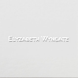 Simple Elegant Minimalist #44 Name Only Embosser