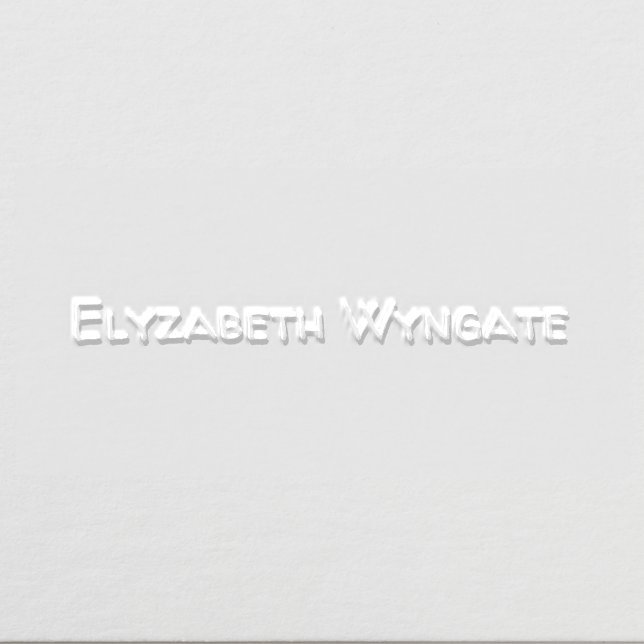 Simple Elegant Minimalist #44 Name Only Embosser (Design)