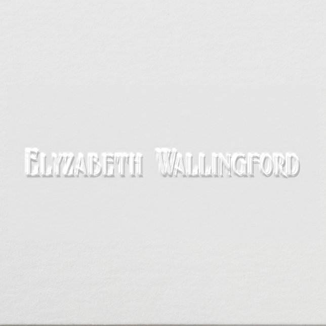 Simple Elegant Minimalist #45 Name Only Embosser (Design)