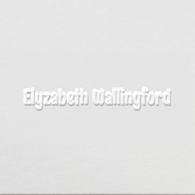 Simple Elegant Minimalist #49 Name Only Embosser (Design)