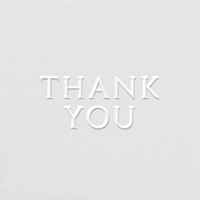 Simple Elegant Minimalist #4 1.25 THANK YOU only Embosser (Design)