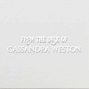 Simple Elegant Minimalist #4 from the Desk of Name Embosser