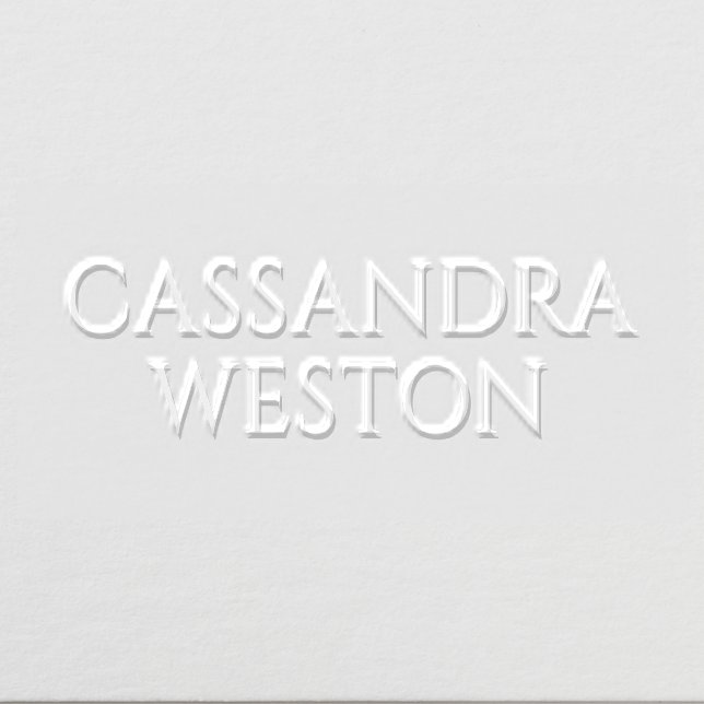 Simple Elegant Minimalist #4L Name Only Embosser (Design)