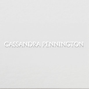 Simple Elegant Minimalist #4LN Name Only Embosser